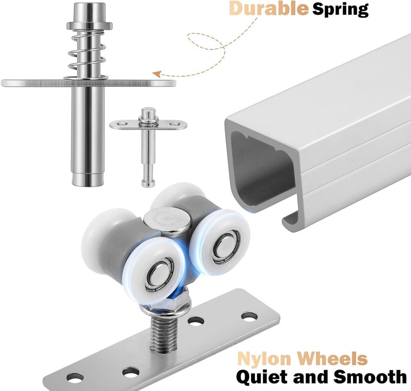 HBL ' 1 Pack Bifold Door Hardware Kits, Bi-fold Door Hardware Set with 36 Inch Long Track for Folding Closet and Indoor Use, Heavy Duty and Easy to Install. - Image 4
